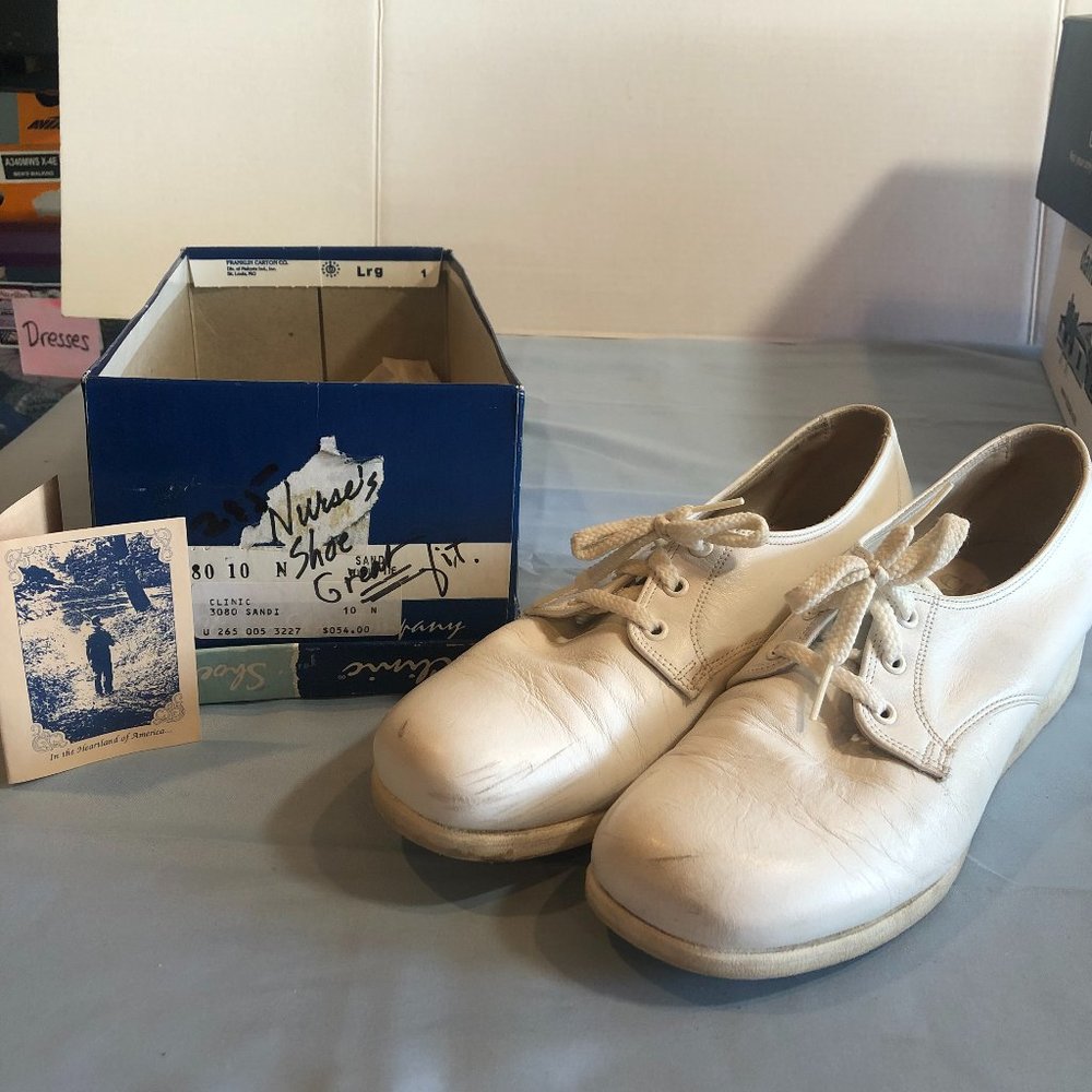 VINTAGE 10N Clinic Shoes Nurse Sandi White with Box